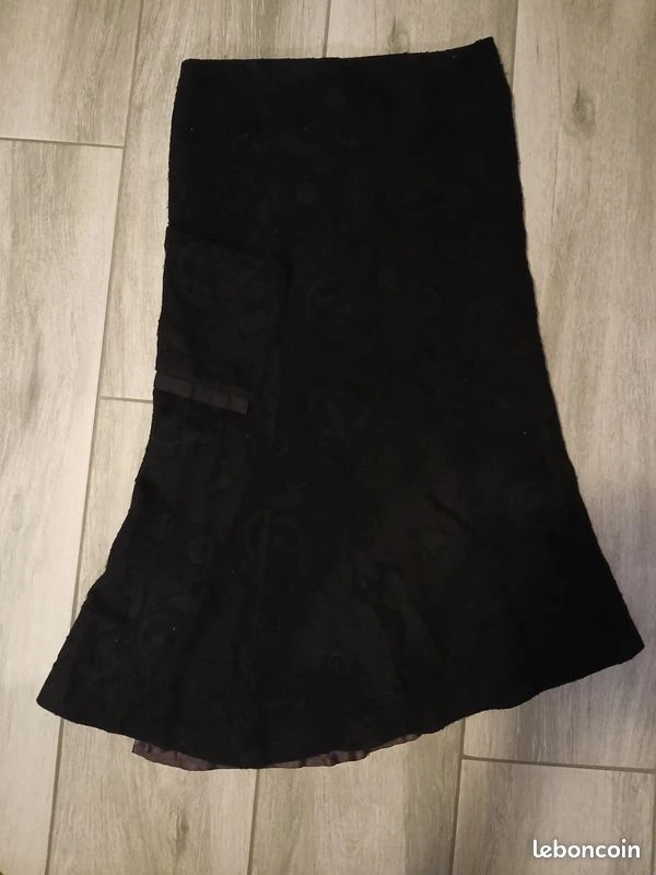 Falda de lana negra Zapa T40 – photo 3